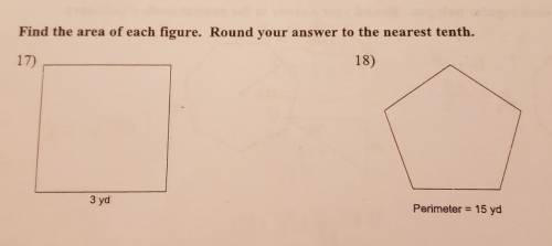 Find the area of each figure. Round your answer to the nearest tenth. ​