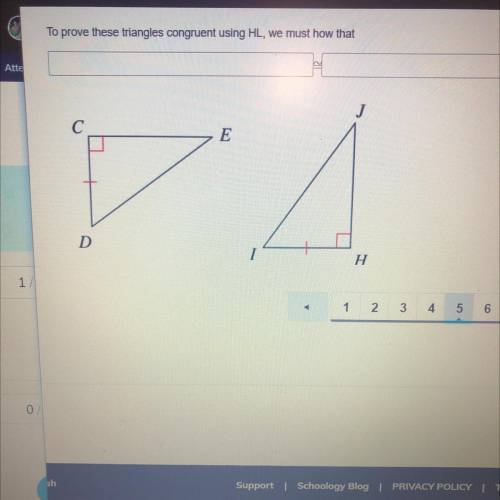 To prove these triangles congruent using HL, we must show that