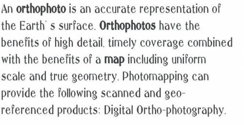 The advantages of using both a topographic and orthophoto map