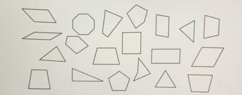 Michael drew the figures shown below.

What percent of the figures are quadrilaterals?
A. 12%
B.