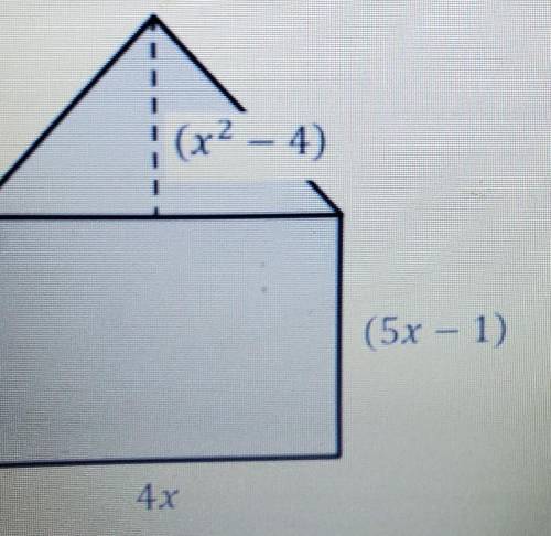 Find the area of the whole figure below​