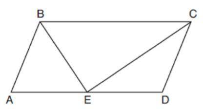 In the given parallelogram, BE and CE are angle bisectors. If m∠A = 70°, find m∠BEC.