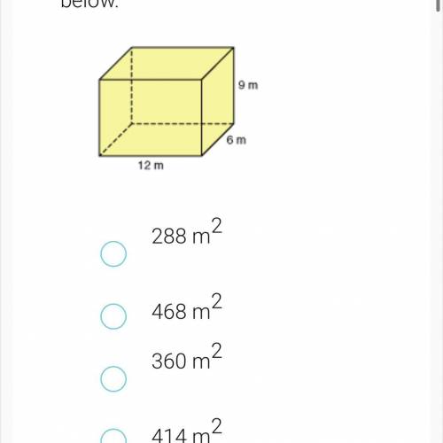 Find the surface area of the prism below.