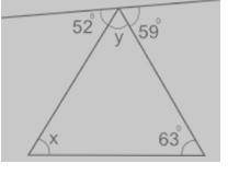Find the measure of angle x in the figure below: (1 point)

Question 5 options:1) 35°2) 48°3) 69°4