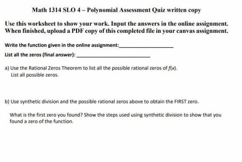 Polynomial assessment