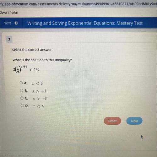 What is the solution to this inequality?
I need help ASAP