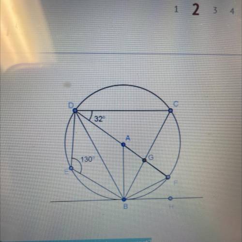 BH is tangent to circle A and DF is a diameter. Which statements are correct?
es