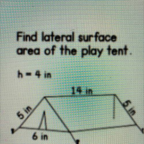 Find the lateral surface area of the play tent