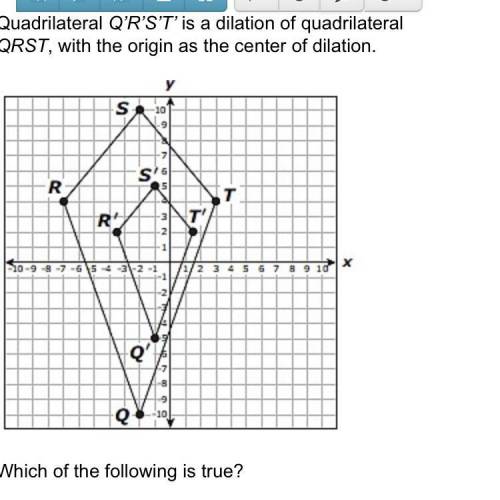 Quadrilateral Q’R’S’T’ is smaller than quadrilateral QRST, so the scale factor is greater than 1.