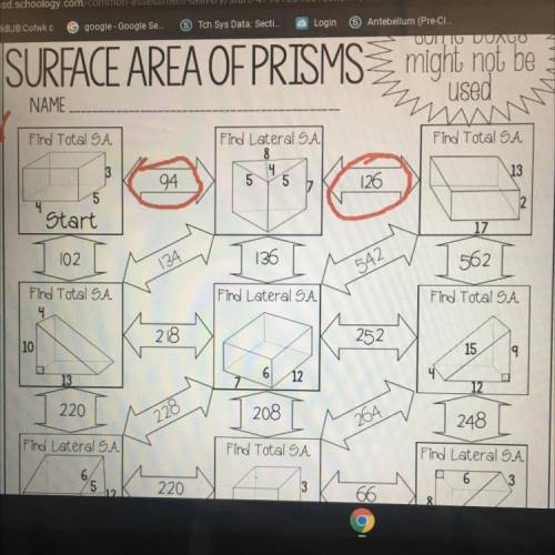 Can y’all help me? It’s a maze for surface area of prisms
