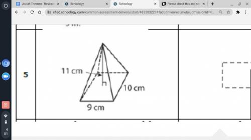 Find the volume of the triangular pyramid