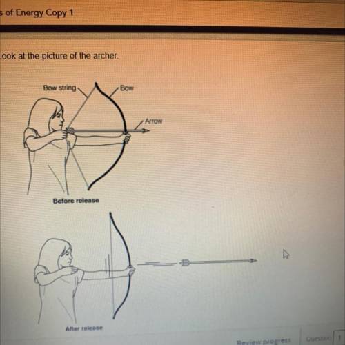 (Click the picture)

What is the source of energy that will send the arrow flying toward the targe