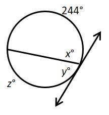 In the diagram at the left, what is the value of z?