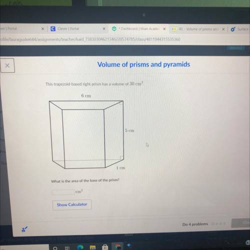 What is the area of the base?