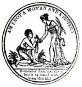 How is the image on this medallion linked to women's suffrage? (7 points)

Many female antislavery