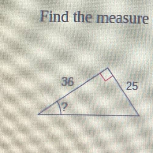 Find the measure of the indicated angle to the nearest degree. I honestly have no idea what to do