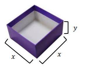 A manufacturer wants to design an open box having a square base & surface area of 96 ft^2(see f