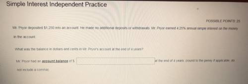 Help plssss I need to find mr pryor account balance