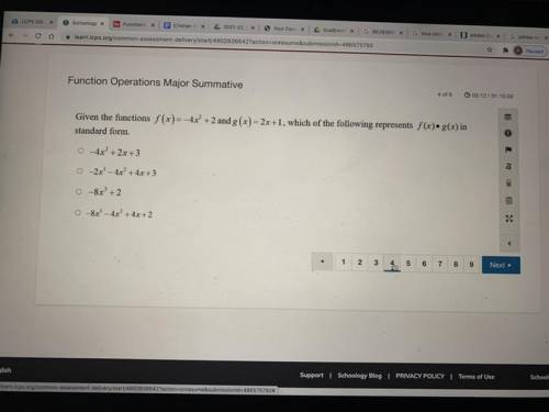 Solve the function operations problem