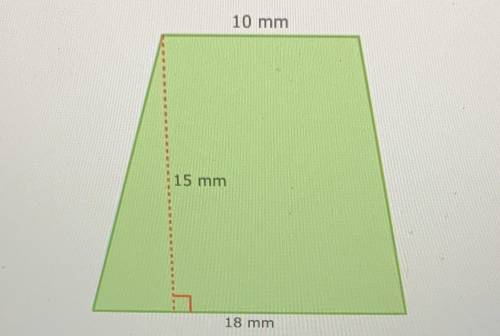 I need help please
What is the area?
____ Square millimeters