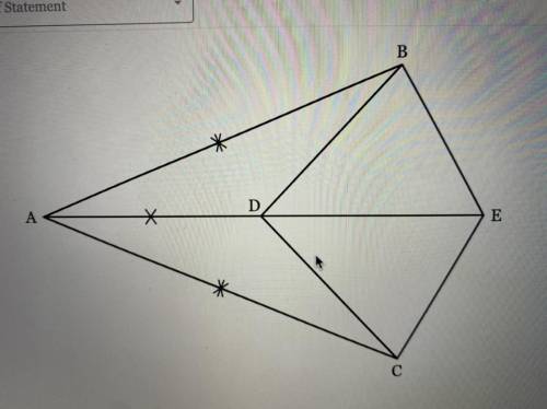 Given: AB is congruent to AC 
Prove: angle BAD is congruent to angle CAD