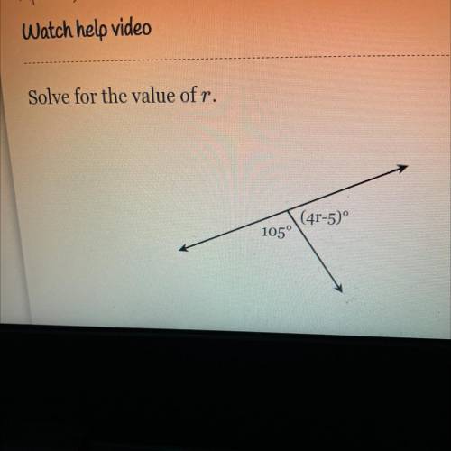 Solve for the value of r.