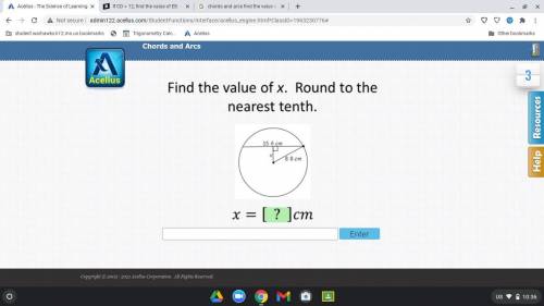 Find the value of X, round to the nearest 10th