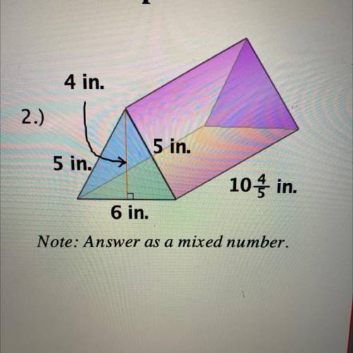 Find the surface of the shape