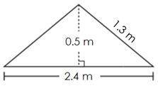 What is the area, in square meters, of the figure?

A. 0.6 square meters
B. 1.2 square meters
C. 1