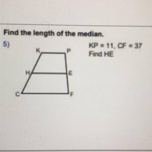Find the length of the median