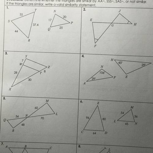 Unit 6: Similar Triangles
Homework 3: Proving triangles are similar