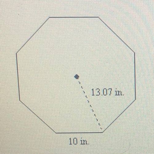 Find the area of the regular polygon. Round your answer to the nearest tenth.

A. 966.1 in 2
B. 80
