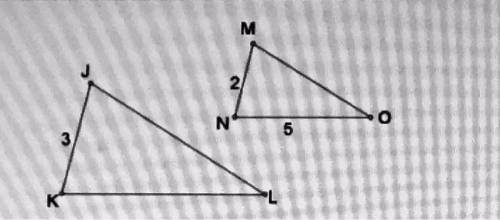PLEASE HELP ME!! A: Given that the triangles are similar, find the length of side KL
