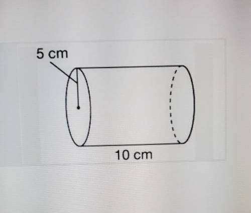 Find the LATERAL surface area of the cylinder.

(1 Point) 10 cmA.314.16 cm2B.471.24 cm2 C.157.08 c