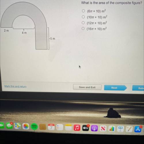 What is the area of the composite figure?