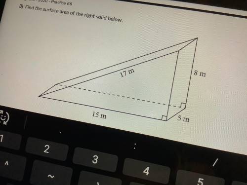 Find the surface area of the right solid below