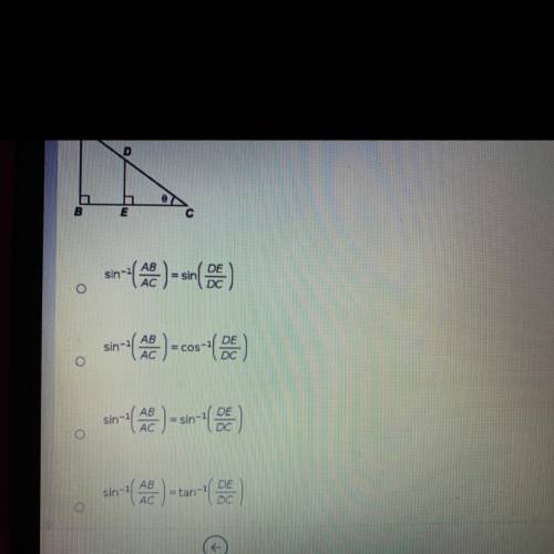 Which of these equations regarding the relationship between the sides and angles of the triangles s