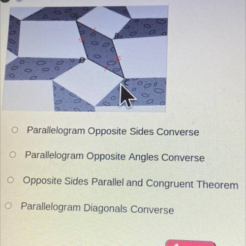PLS HELP QUICK

Which theorem can you use to show that the quadrilateral on the tile floor is a pa
