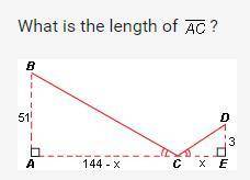 What is the length of AC
A)72
B)8
C)None of these
D)136
E)132
F)96
