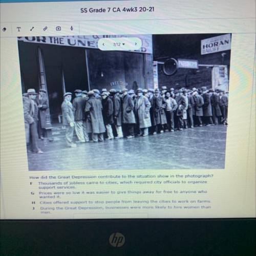 How did the Great Depression contribute to the situation show in the photograph?