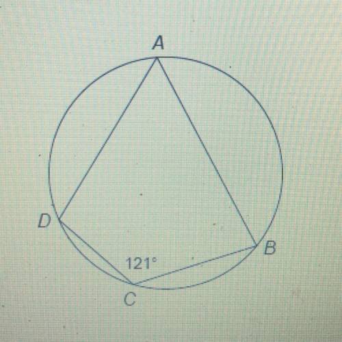 Quadrilateral ABCD is inscribed in this circle

What is the measure of A?
Enter your answer in the