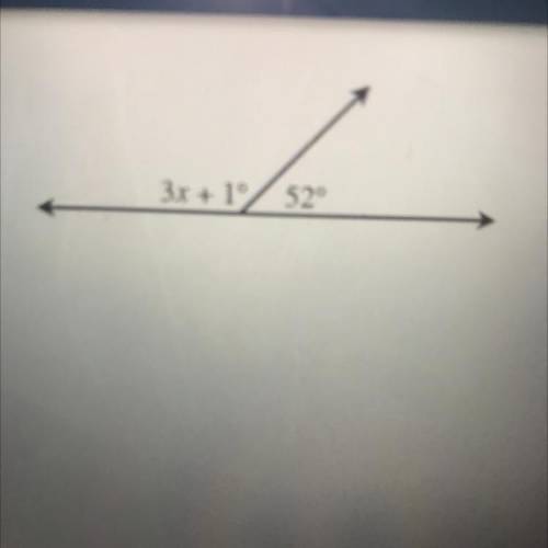 Using the diagram at right write and equation and find x

Where is the measure of a straight angle