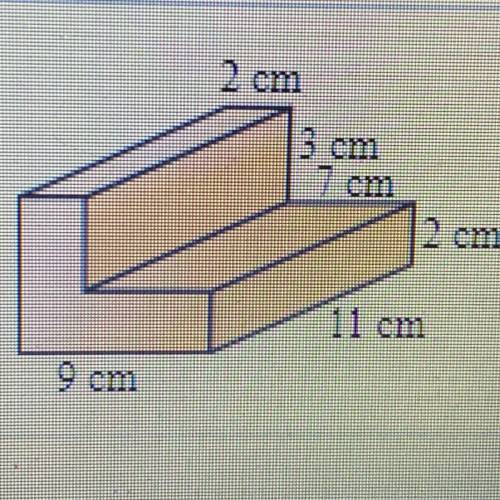 Find the volume of the composite shape to the right to the nearest while number