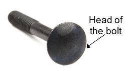 Helpp!!

The head of a carriage bolt is circular, as shown. The head of this bolt has a diameter o