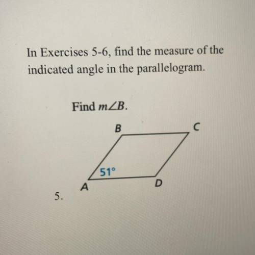 Help!
Find the measures of the indicated angle in the parallelogram