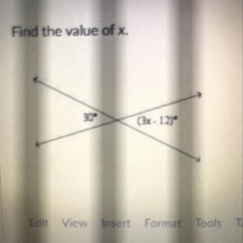 HELP ASAPPPP!!! Question in pic. Find the value of x
