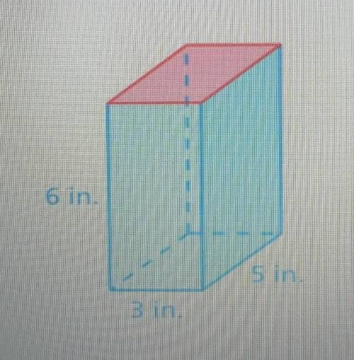 What is the surface area of the image shown 6 in.3 in.5 in.​