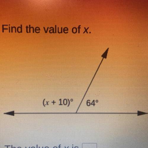 Find the value of x.
(