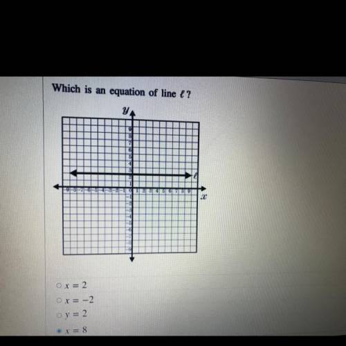 Which is an equation of line L?