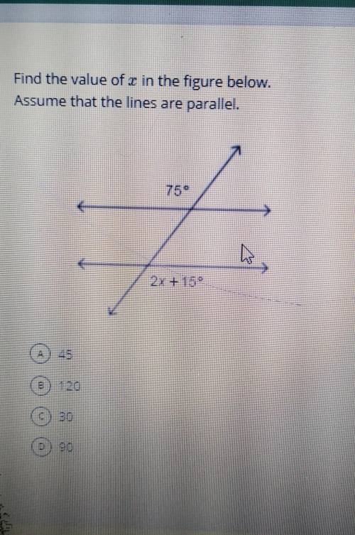 Find the value of n in the figure below. Assume that the lines are parallel. What is the answer????